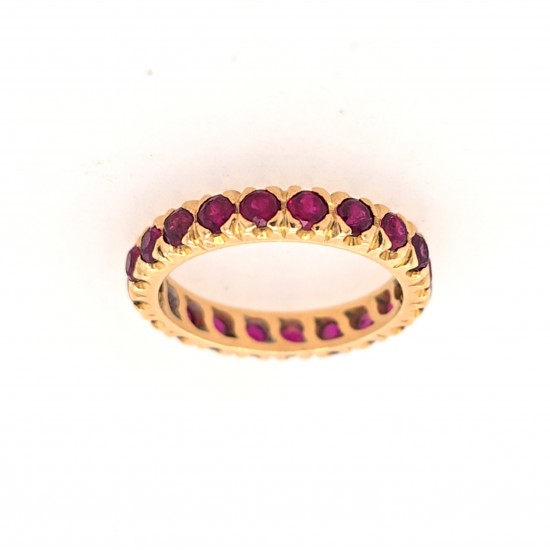 Pre Owned 18ct Ruby Full Eternity Ring ZX626